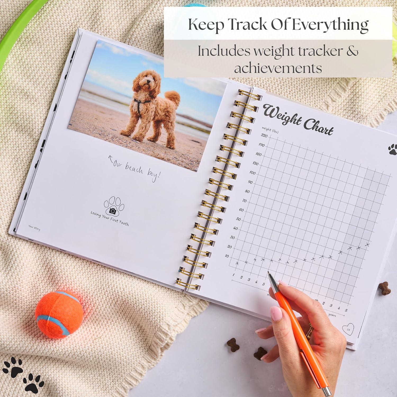 New Puppy Gift &ndash; Dog Memory Book & Keepsake Photo Album | Thoughtful Gift for New Puppy Owners, Dog Mums & Dads | Puppy Planner, Diary & Scrapbook image number 2