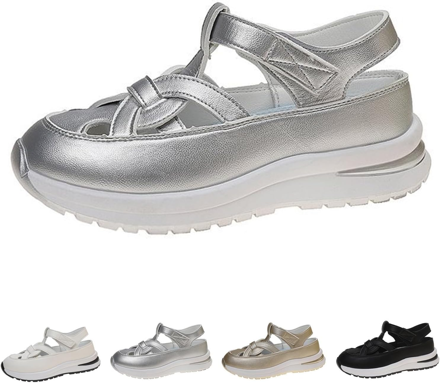 Bomre Shoes, Aveta Orthopedic Sandals, Summer Platform Wedge, Women'S Hollow-Out Casual Sandals(Black,8)