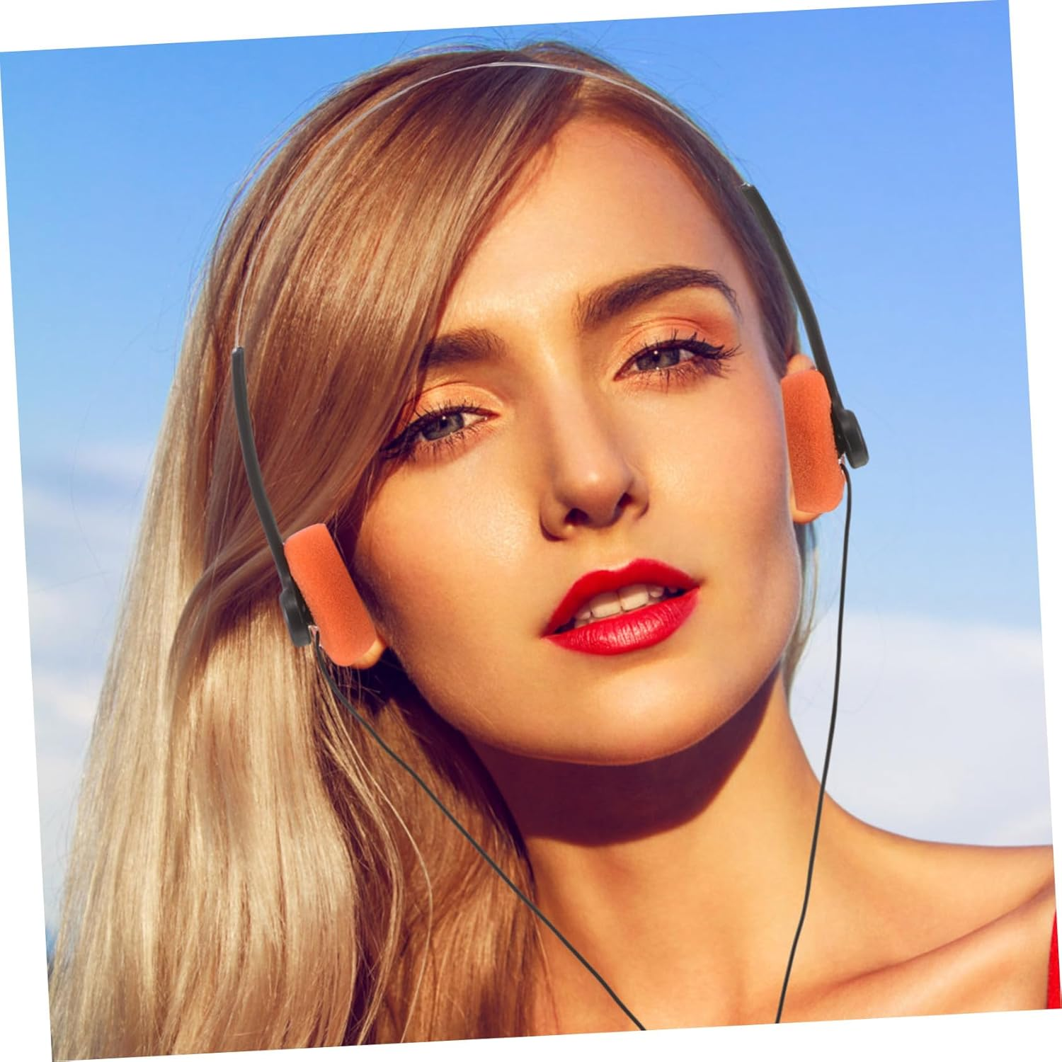 OHPHCALL Lightweight Retro Wired Ear Headphones with Adjustable Headband and Cushioned Ear Pads for Classroom and Library Use Portable Travel Headphones with Clear Vocal Sound for Students image number 3