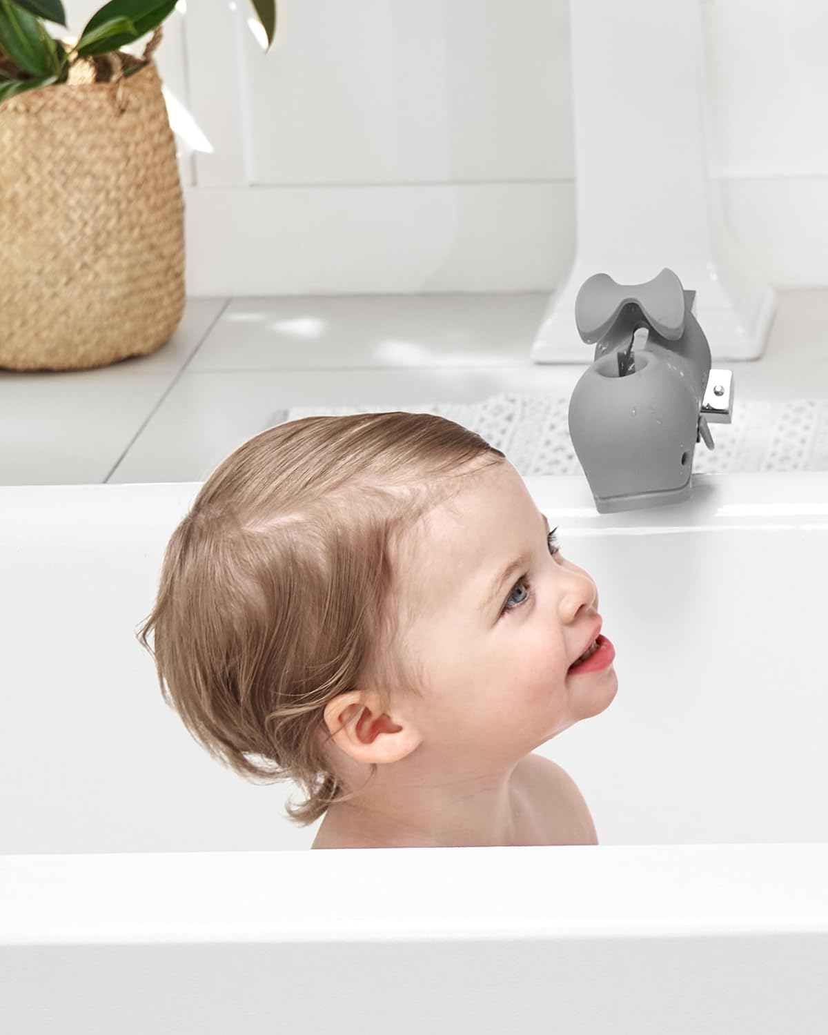 Skip Hop Baby Bath Spout Cover, Universal Fit, Moby, Grey image number 3