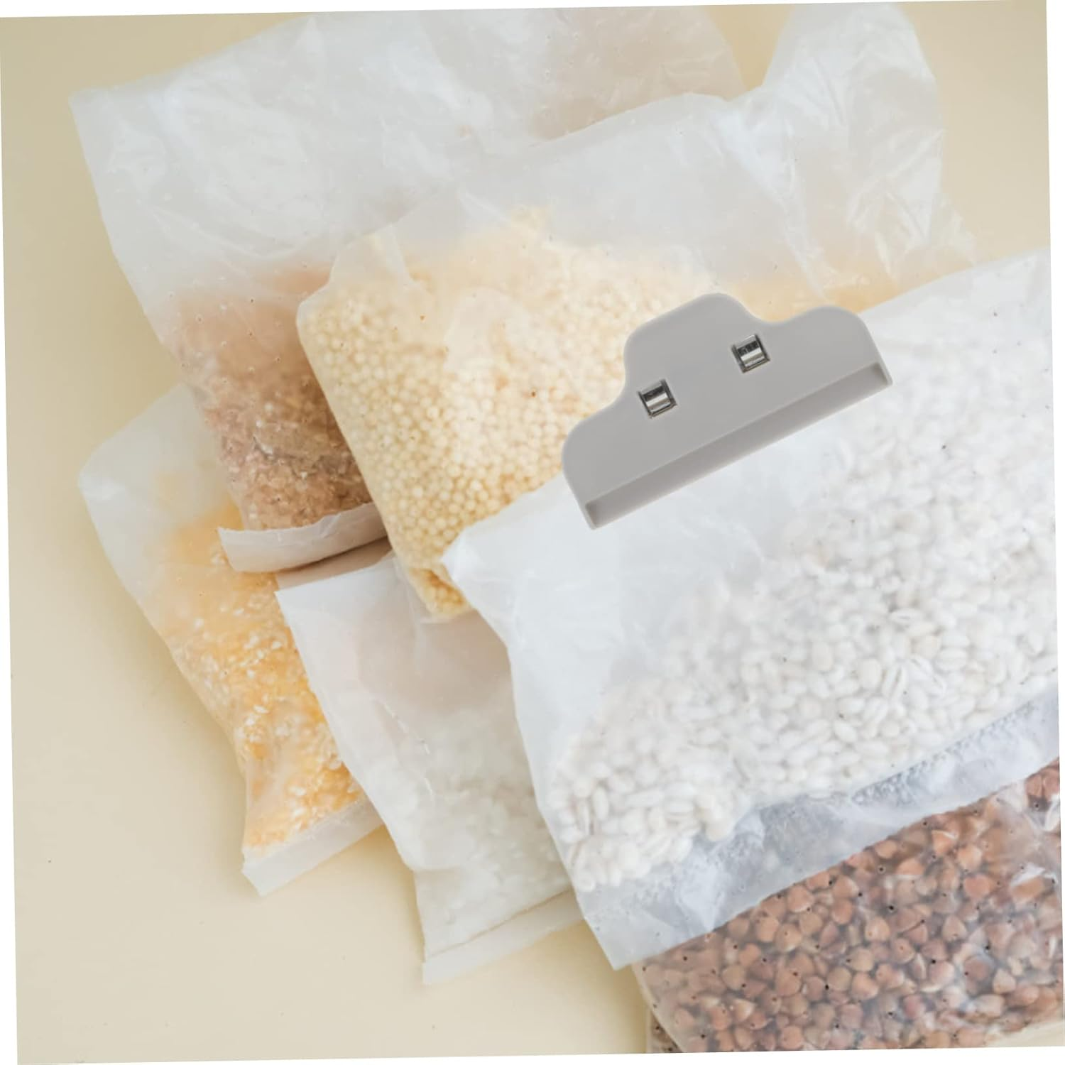 HAKIDZEL 10Pcs Plastic Sealing Tools Snack Bag Clips Food Storage Bag Clips Magnetic Food Kitchen Organisation image number 1