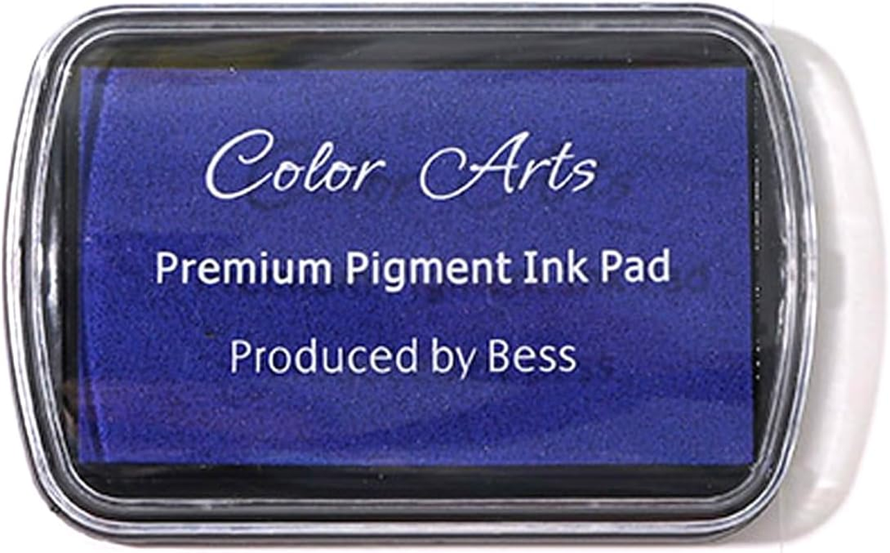 Gripebao Ink Pad for Stamps, Stamp Pads for Rubber Stamps, Washable Craft Ink Pad for Stamping, Permanent Fabric Ink Pad for Fingerprint, Card Making, Scrapbook, Paper, Wood (Silver)