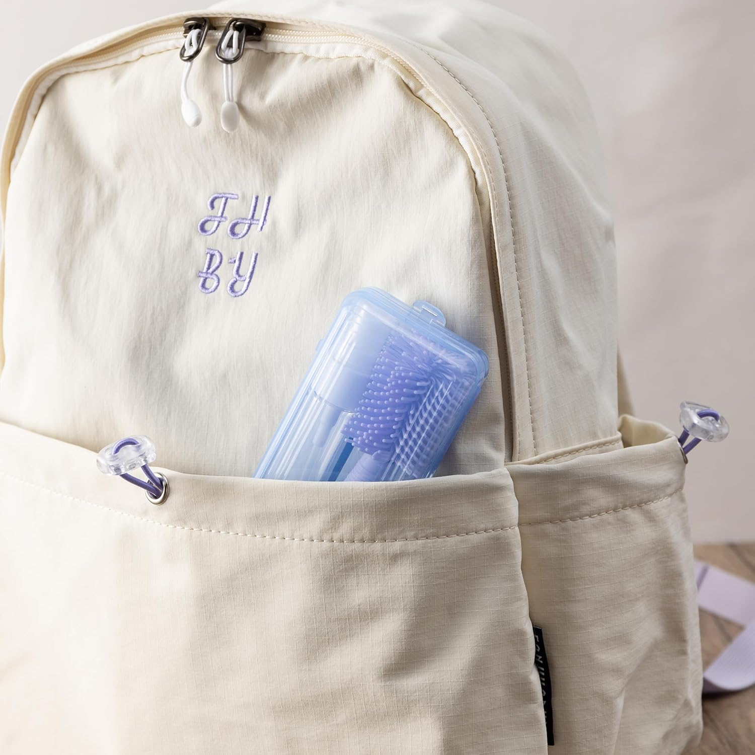 Chemimoso Silicone Baby Bottle Brush for Newborn Anti-Colic Baby Bottles, Portable Travel Bottle Cleaner, Suit for Baby Bottles Less than 8 OZ, Blue - Green image number 6