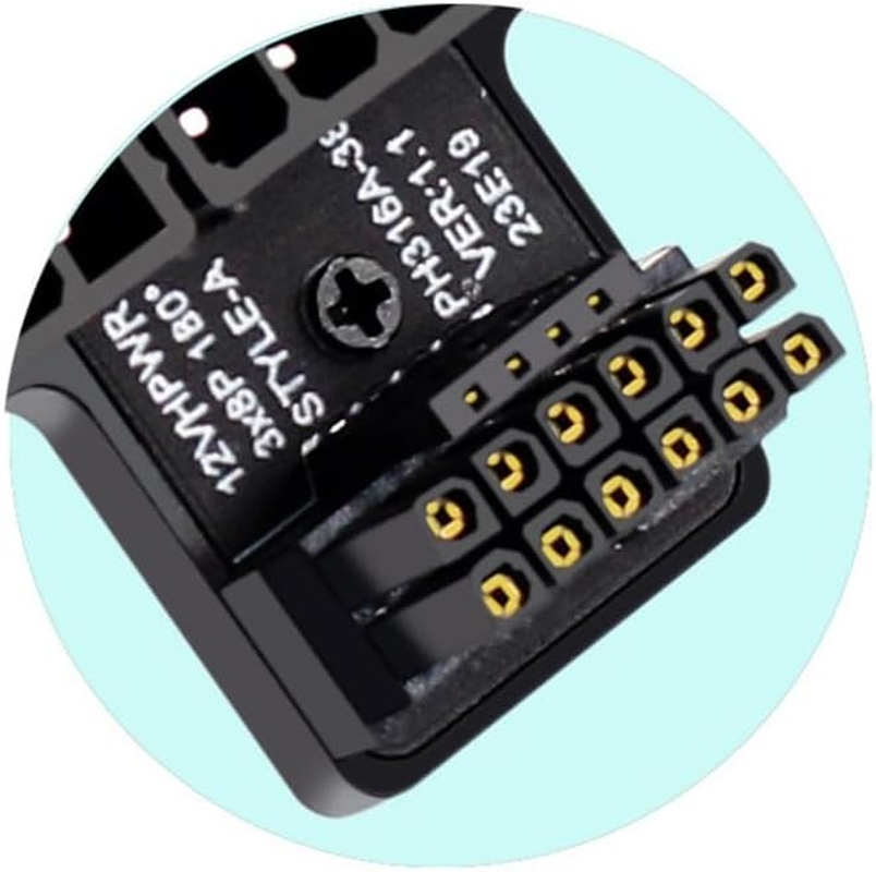 CY Adapter 12VHPWR ATX3.0 PCI-E 5.0 Power Modular to Three ATX 8P Adapter for 4080 5090TI 16Pin 12+4P Graphics Card (Down Angled 90 Degree) image number 5