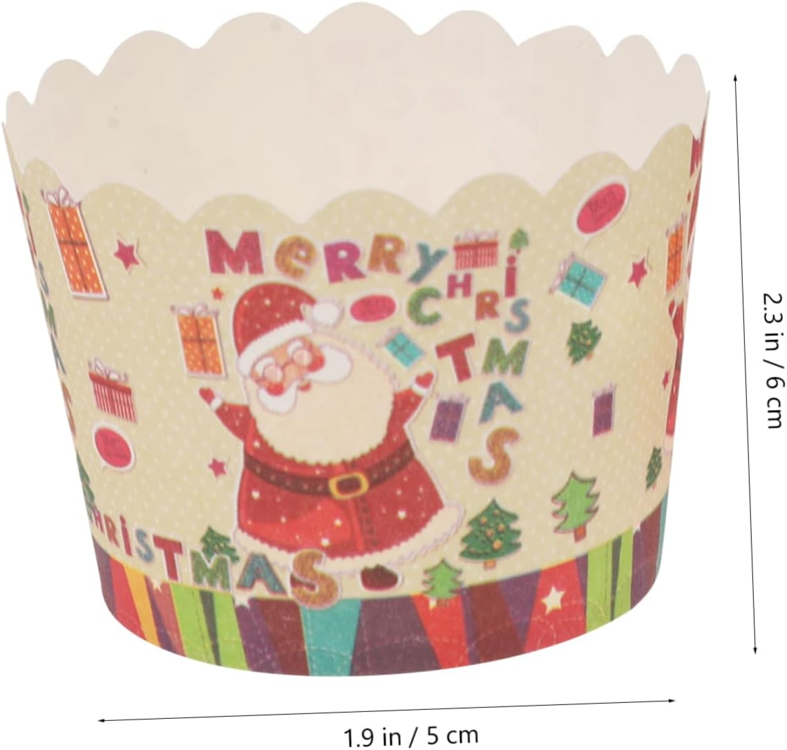 WOONEKY 150Pcs Baking Cup Cake Cup Muffin Non-Stick Paper for Baking Supplies for Christmas Parties and Occasions Random Color image number 6