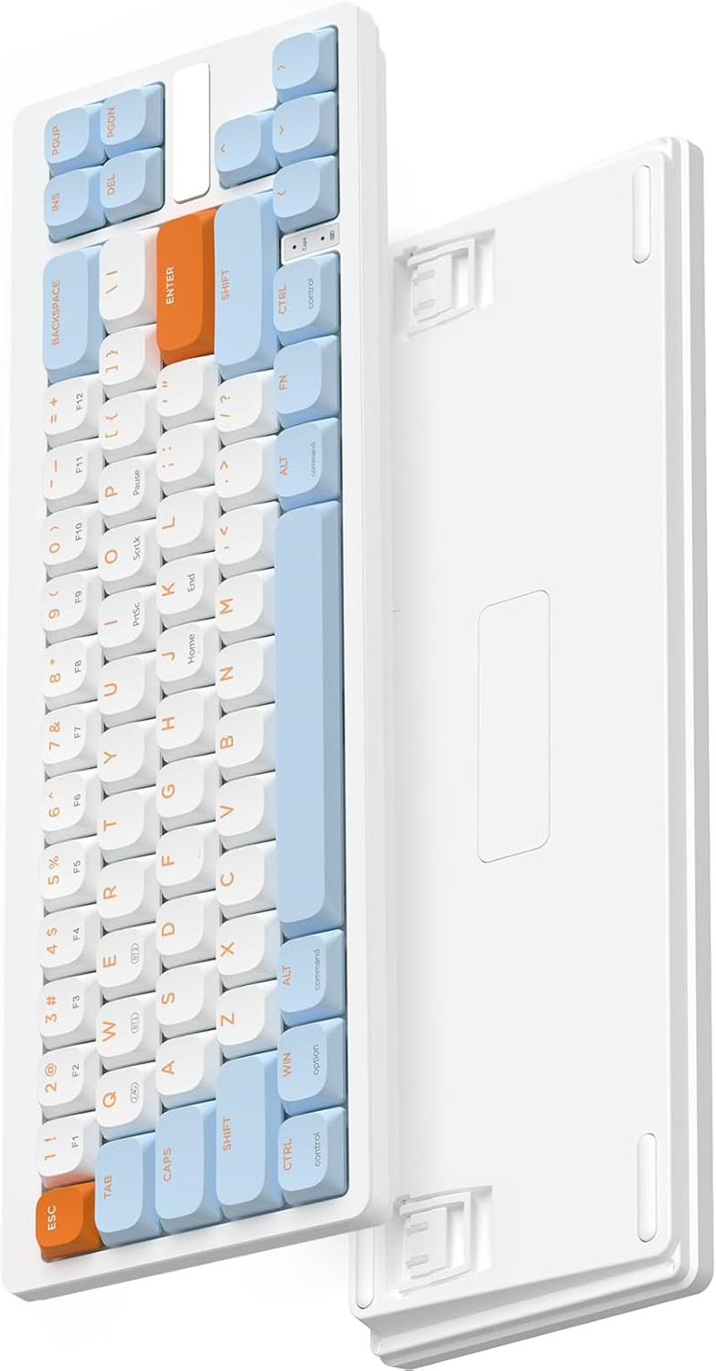 MAGIC-REFINER RKL680 Ultra-Thin Wireless Mechanical Keyboard, 60% Percent Gaming Keyboard, Apex Pro Mini 2.4Ghz/Bluetooth 5.0 Dual Mode, 68 Keys Low-Profile Linear Red Switch for Win/Mac/Tablet