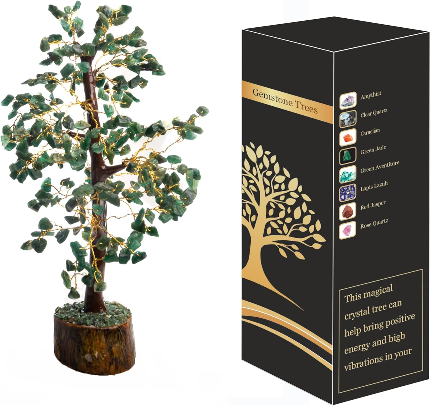 Crystal Tree for Home Decorations Crystals and Healing Stones Witchy Room Crystal Decor Tree Crystal Gifts Gem Tree Christmas Tree Stands for Real Tree (Multi Crystal Tree) - 7 Chakra image number 3