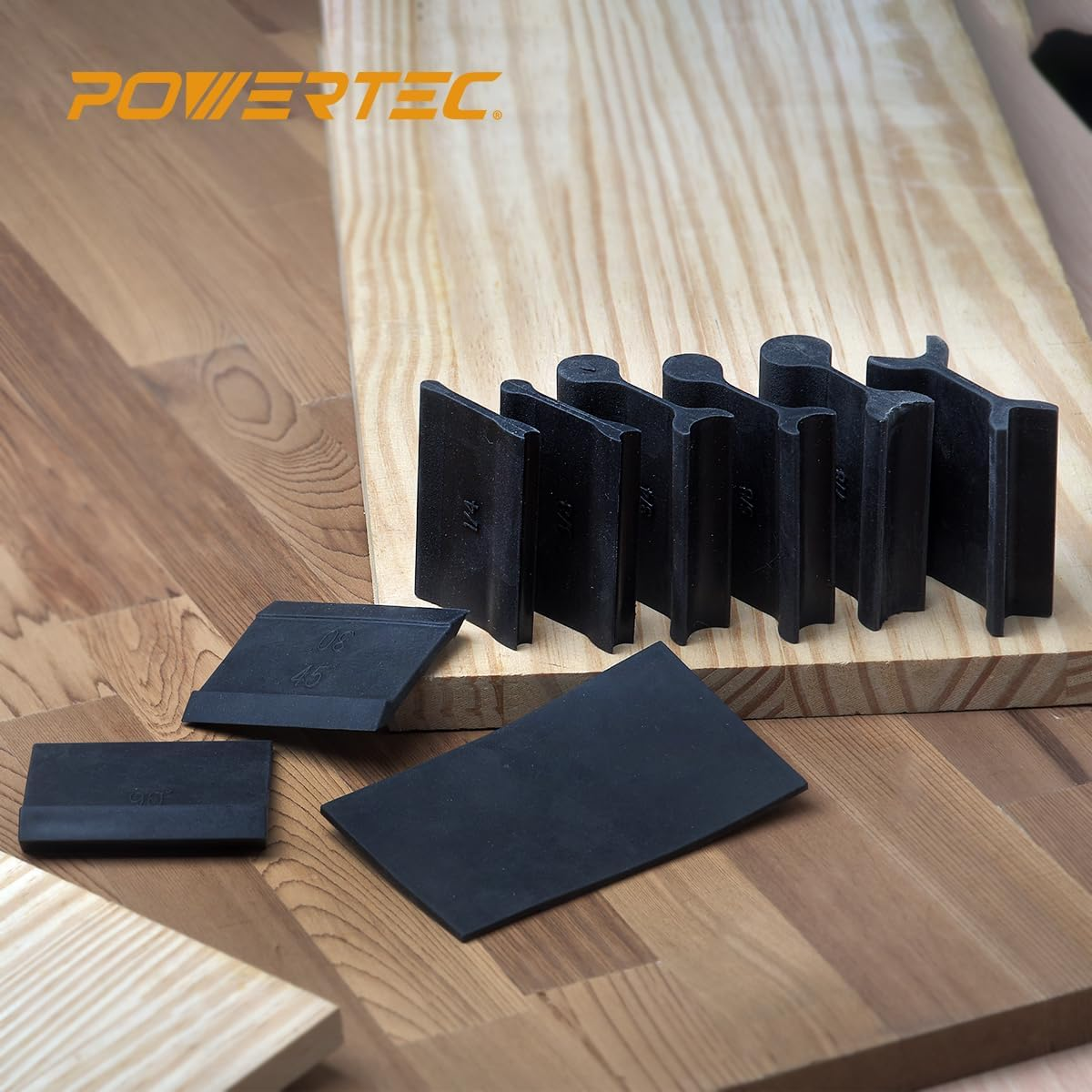 POWERTEC 71620 21-Profile Contour and Angle Sanding Grip Pack 11Pc Set &ndash; Double Ended Flex Foam Sanding Pads for Woodworking image number 1
