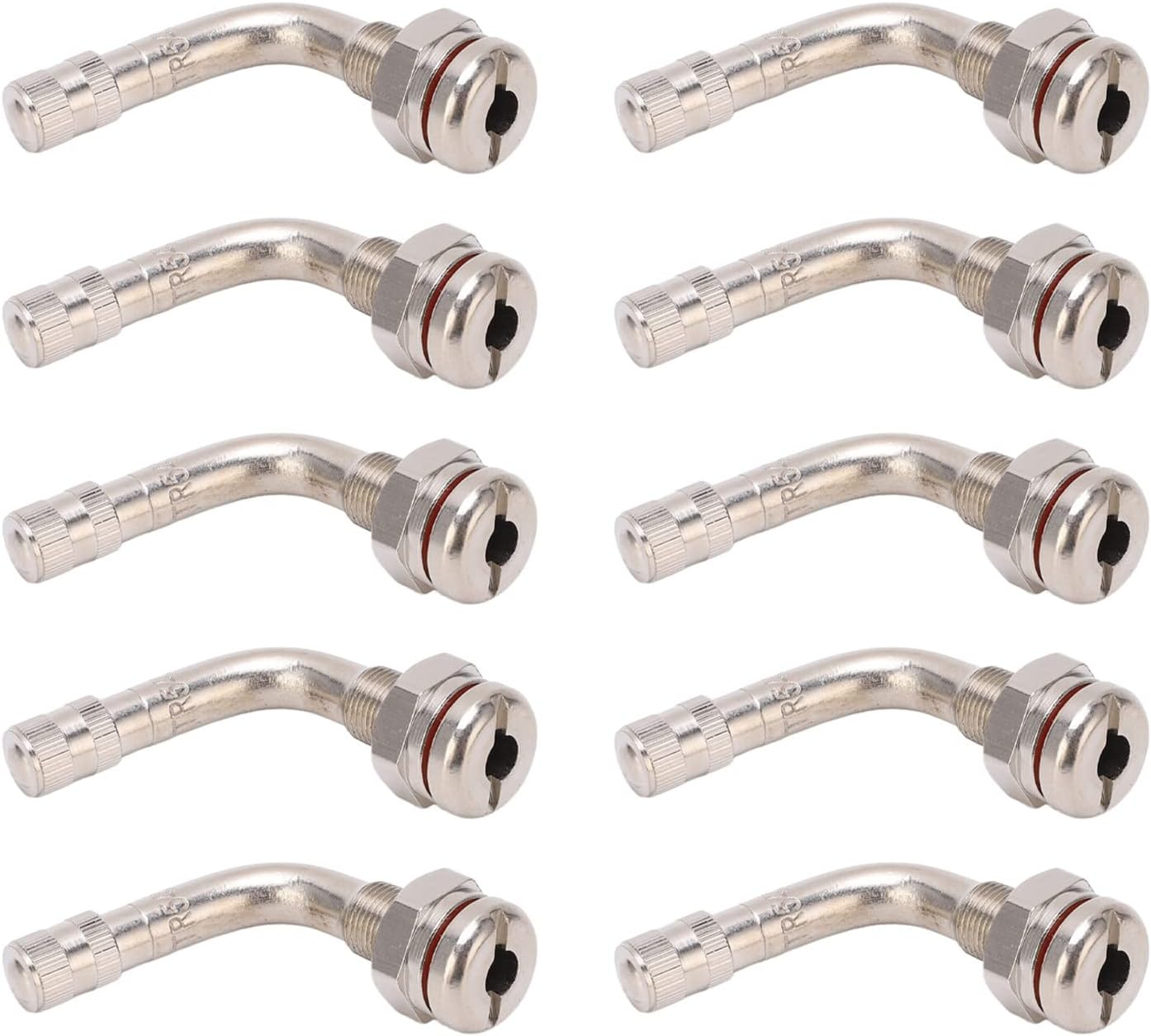 10Pcs TR543E 75&deg; 65Mm Aluminum Truck Tire Valve Stems for Tubeless Bus & Truck Tires with .7Mm Clamp-In Fit