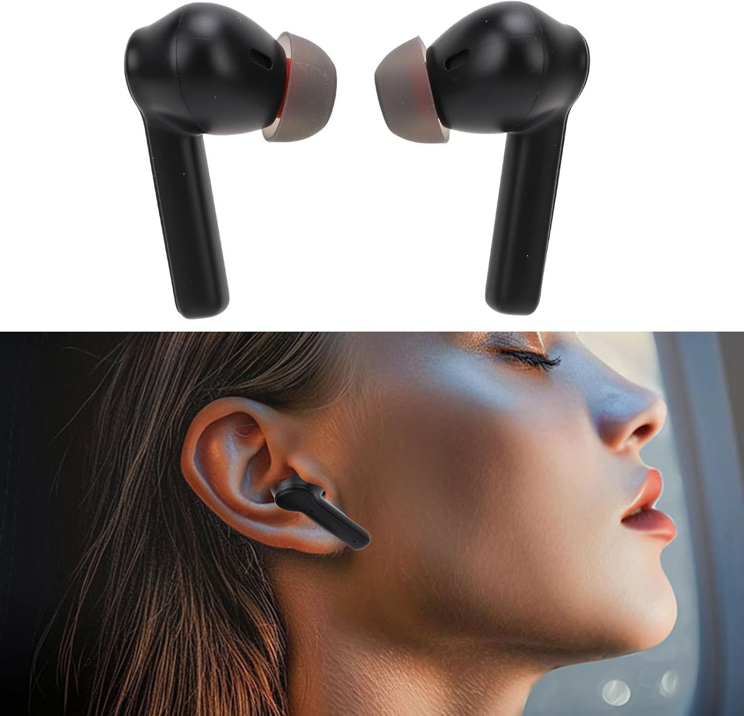 Bewinner Wireless Language Translator Earbuds with Bluetooth & IPX6 Water Resistant - 137 Languages Color Screen 3 Modes Travel Device (Black) image number 6