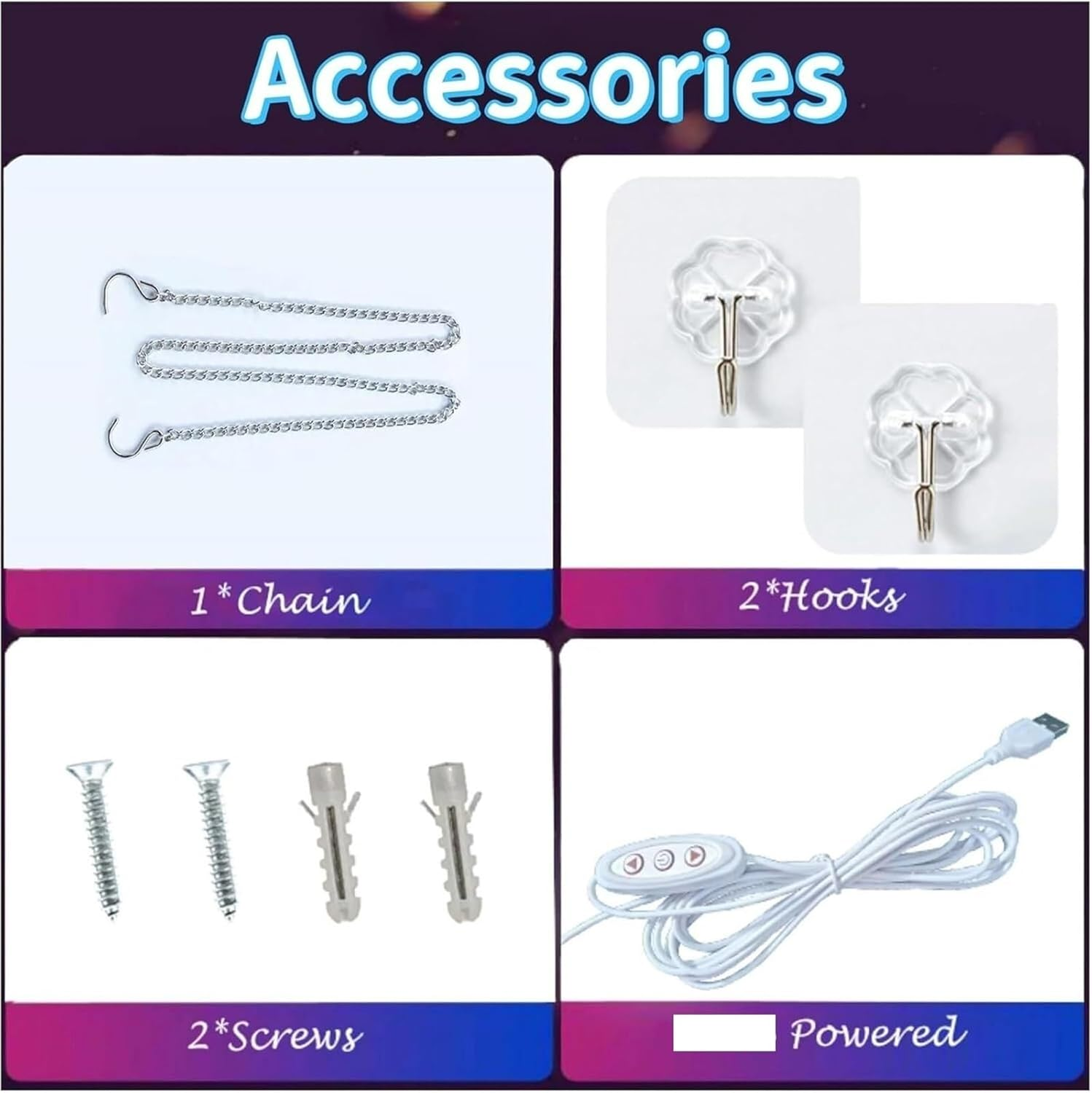 LED Neon Lamp Soothing Ambiance Lamp Heart Shaped Neon Signs Powered By, Adjustable Brightness Lights(B,24Cmx70Cm) image number 2