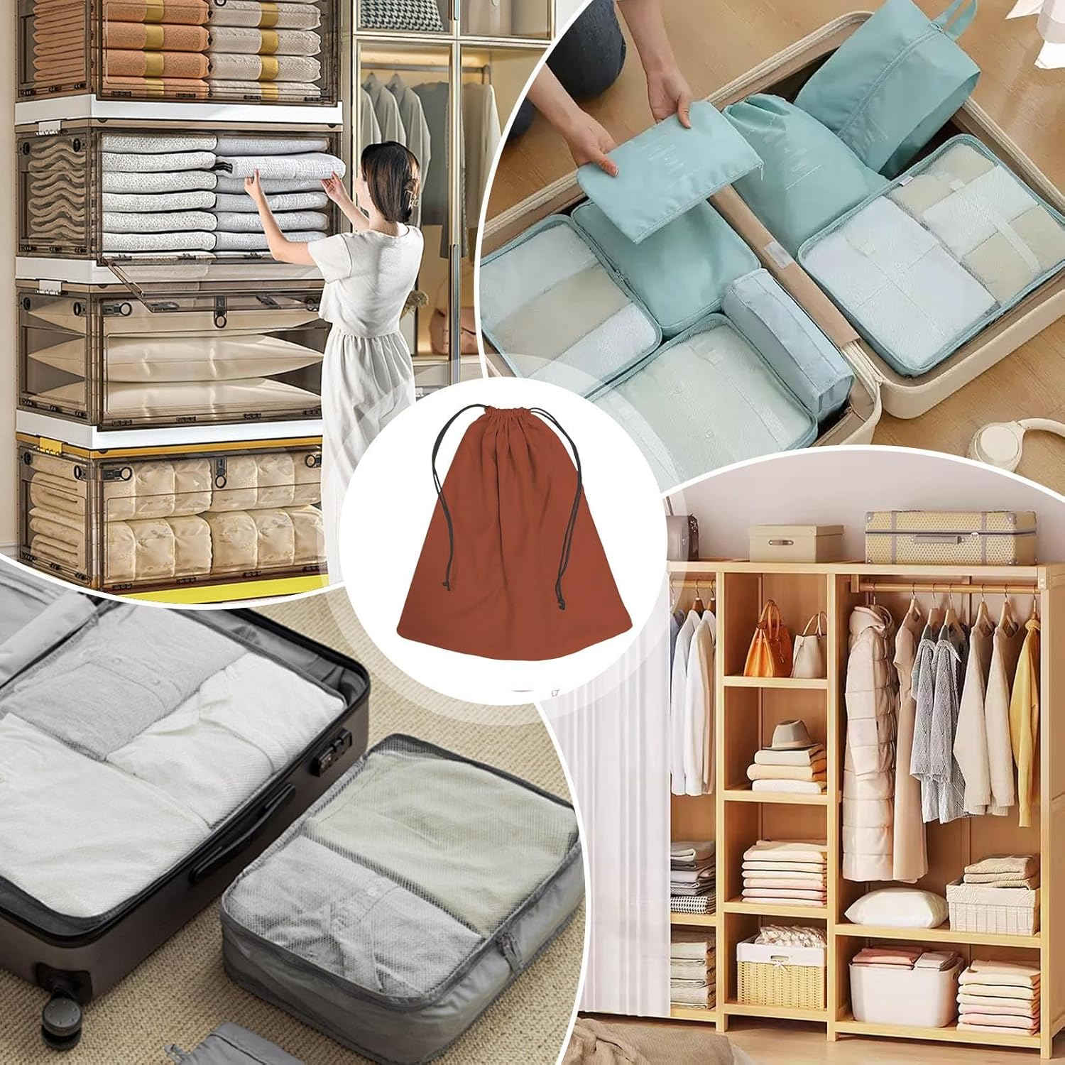 Dust Bags for Wallets | Bag Protector Dust Bags with Lamb | Multifunctional Storage Bag, Large Handbags Bags, Dust Bags for Travel image number 2