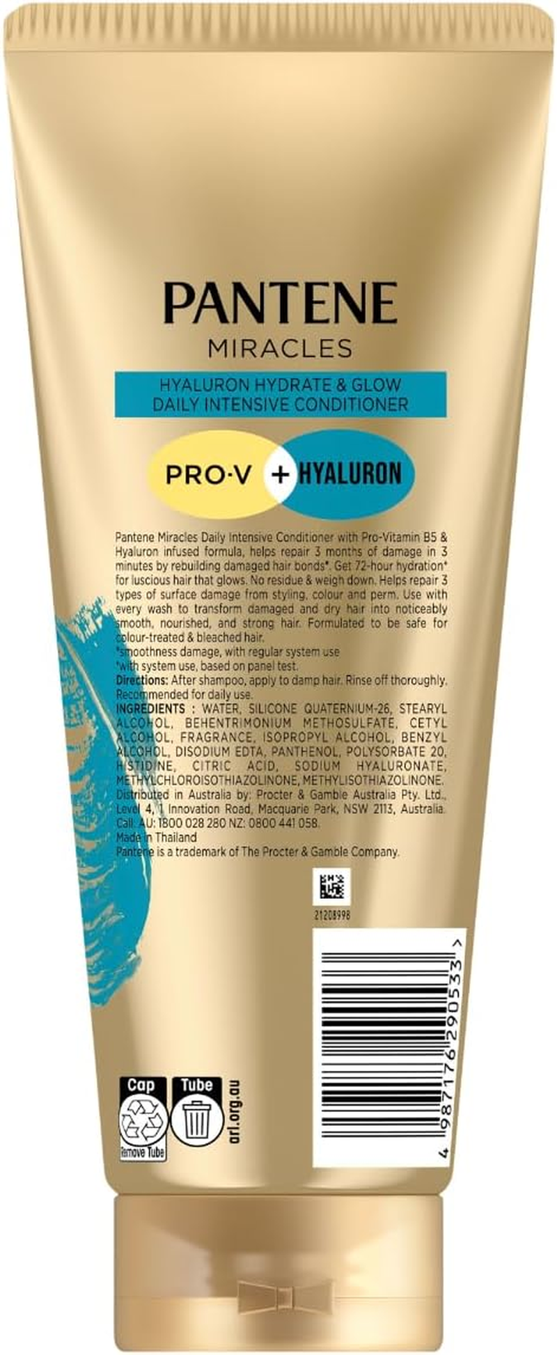 Pantene Miracles Hyaluron Hyd & Glow 350Ml image number 6