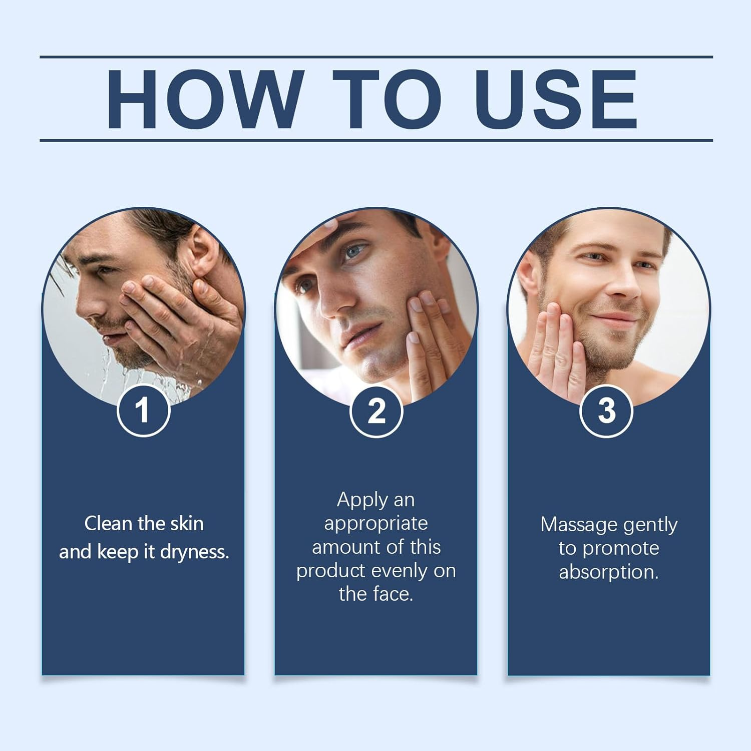 6 in 1Mens Face Moisturizer, anti Aging Face Cream Men, Lift and Tighten Cream, Reduces Wrinkles & Fine Lines, Dark Spots Remover, Eye Bags Treatment, Nourishing Mildly, Non-Greasy (3Pcs)