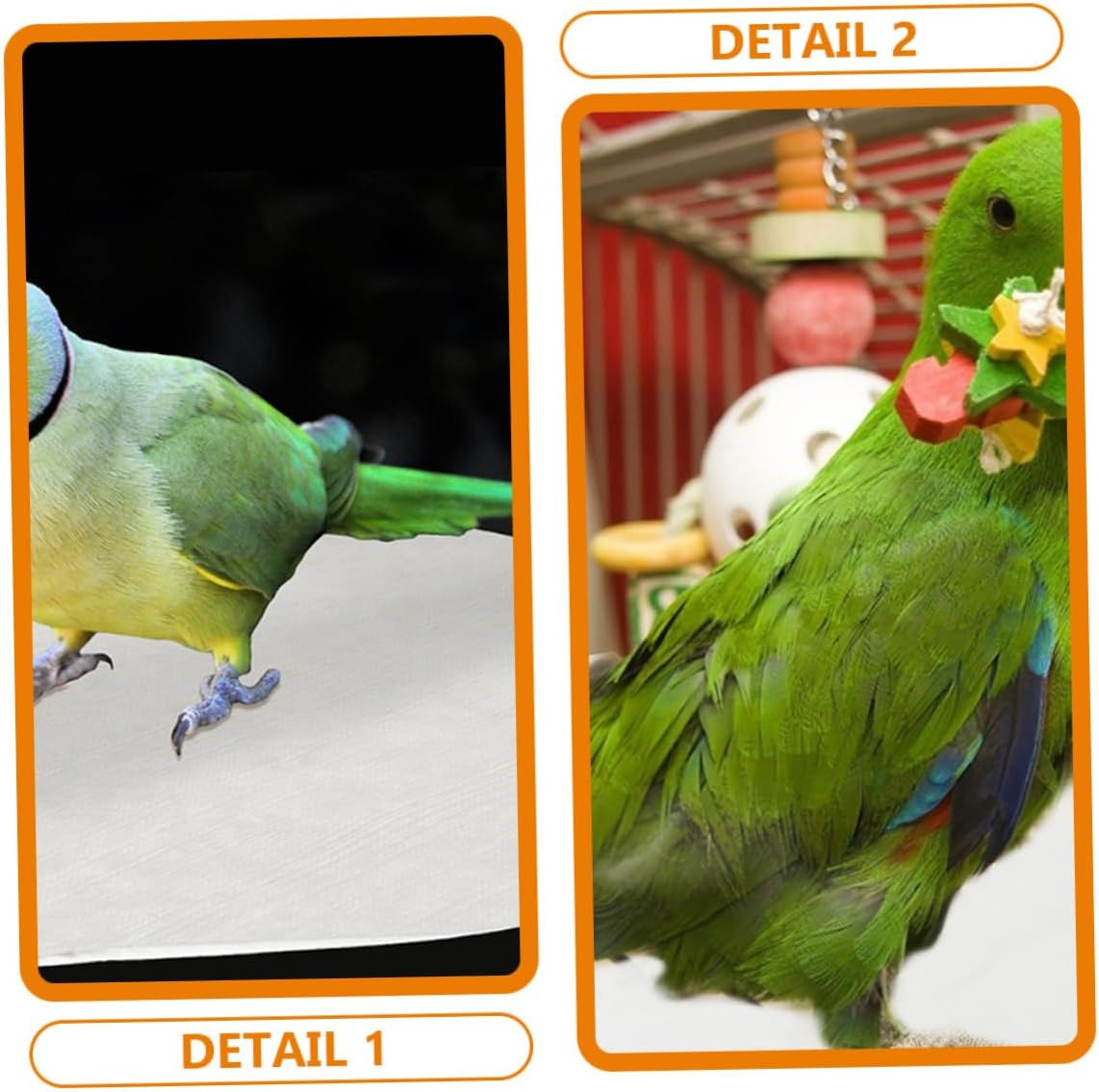 POPETPOP 100Pcs round Bird Cage Liner Sheets Absorbent Non Woven Parakeet Cage Bottom Mats for Clean and Healthy Birdcages image number 2