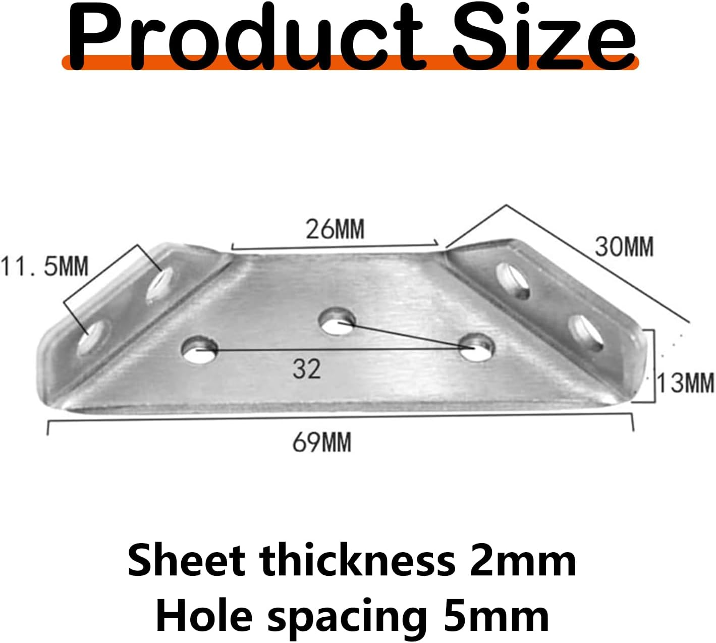 12Pcs Corner Bracket, Metal Brackets, Angle Corner Bracket for Wood Heavy Duty Cold