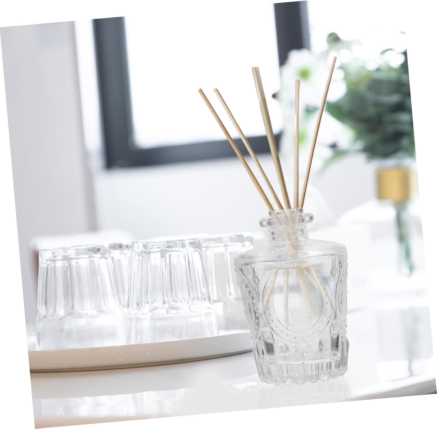 2Pcs Carved Bottles Transparent Essential Oil Bottle for Home Aromatherapy Fragrance Release and Air image number 3