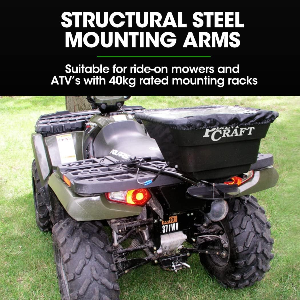 Plantcraft 12V Spreader 12V 36Kg 30L Lawn Seed Fertiliser, for ATV, Ride on Mower, with Rain Cover image number 3