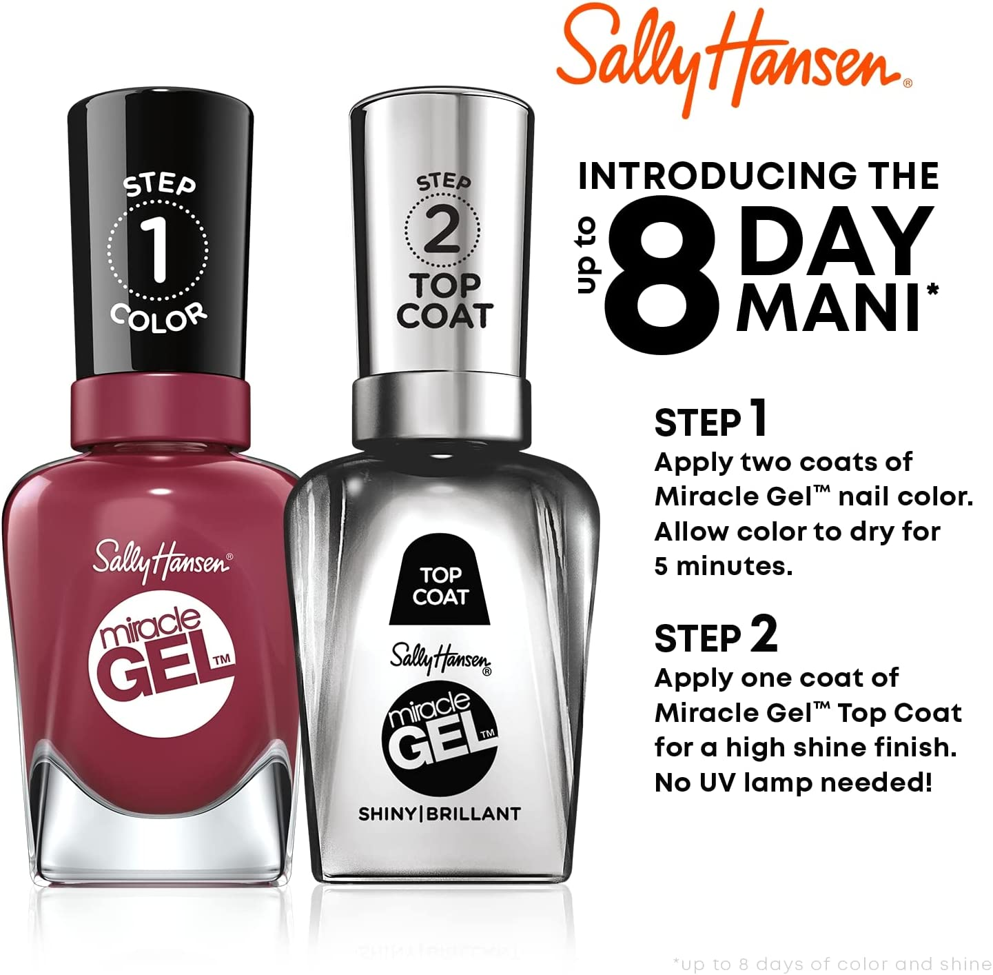Sally Hansen Miracle Gel Nail Colour Desert Reign (Pack of 2) image number 1