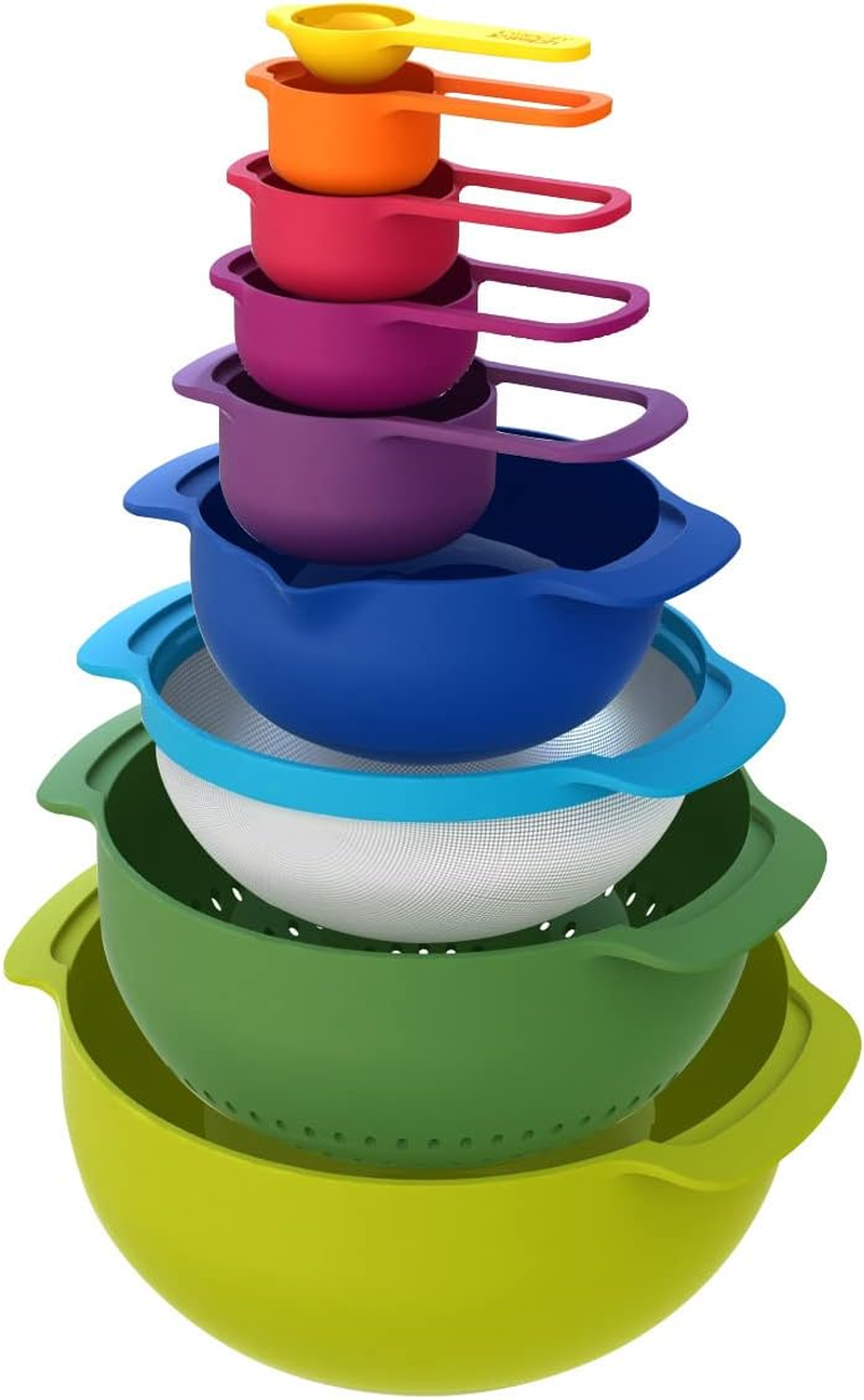 Joseph Joseph Nest 9 Plus, 9-Piece Compact Food Preparation Set - Multi-Colour