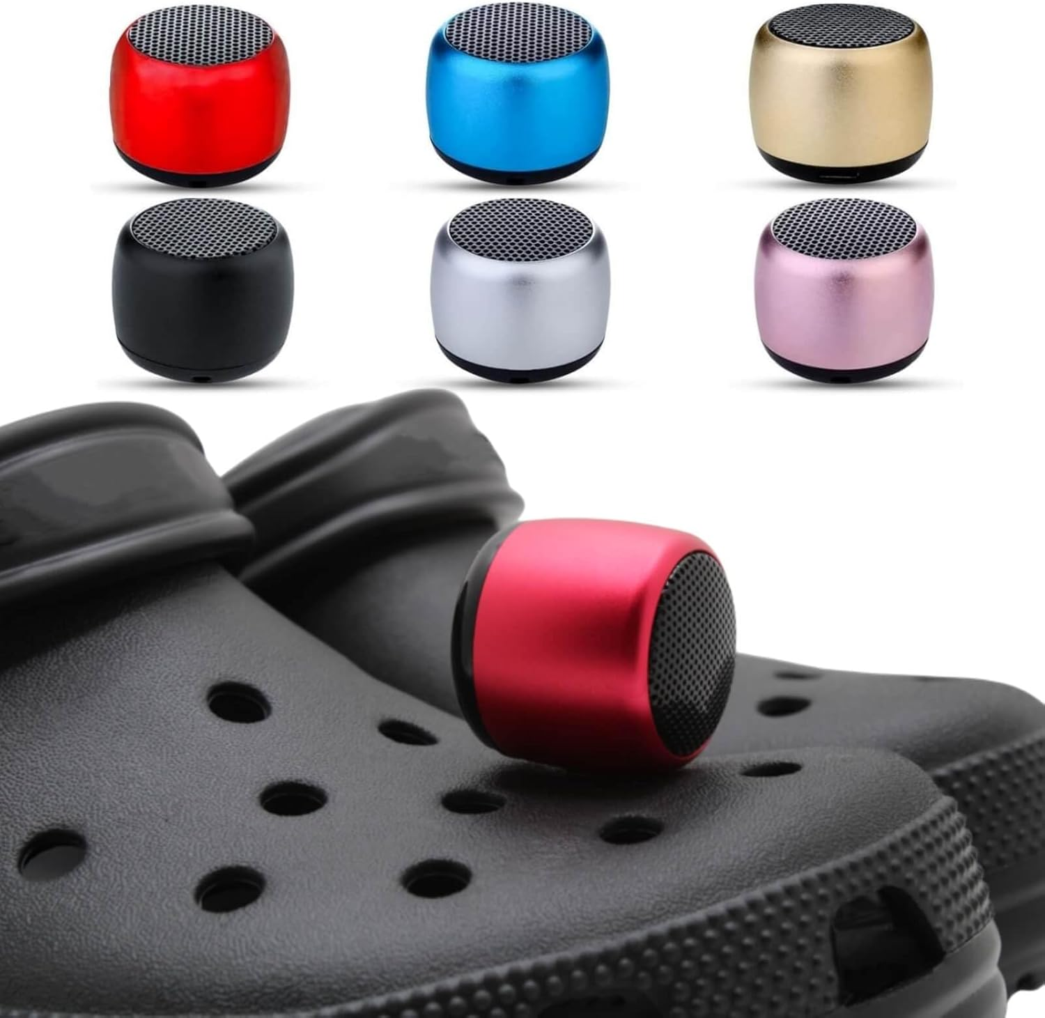 UUEENN Clog Speaker, Mini Speaker for Clog, Halloween Mini Speaker, Bluetooth Clog Charm, Red image number 3