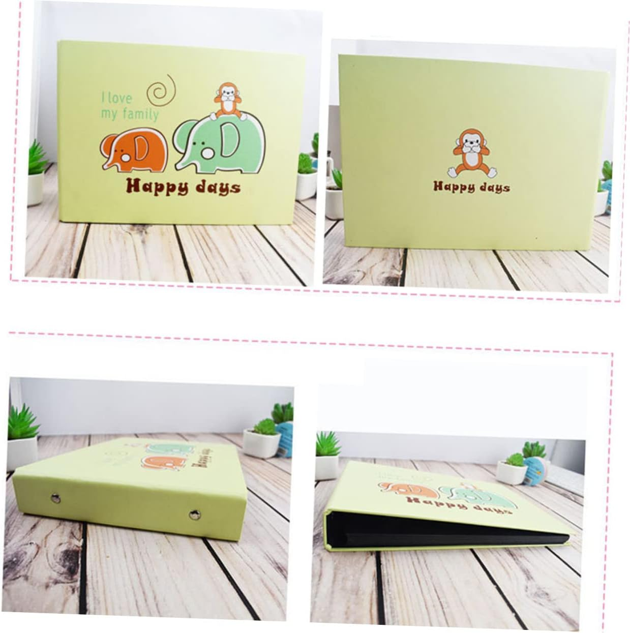 Cartoon Elephant Photo Album Diy Boys and Girls Scrapbook Commemorative Insert Book Double-Sided Picture Storage Creative Album image number 4