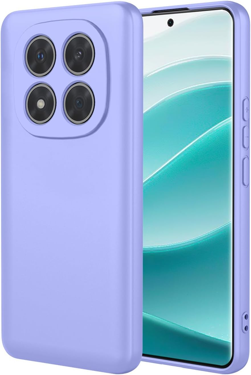 BORYA Silicone Case for Xiaomi Redmi Note 14 Pro+ Plus, Ultra Thin Silky Soft Touch Shockproof Mobile Phone Case, Premium TPU Protective Case, Scratch-Resistant Microfibre Lining Case Cover, Black