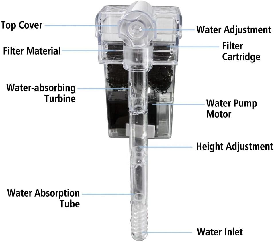 Hanging External Waterfall Filter Mini USB Oxygen Pump Filter Aquarium Fish Tank