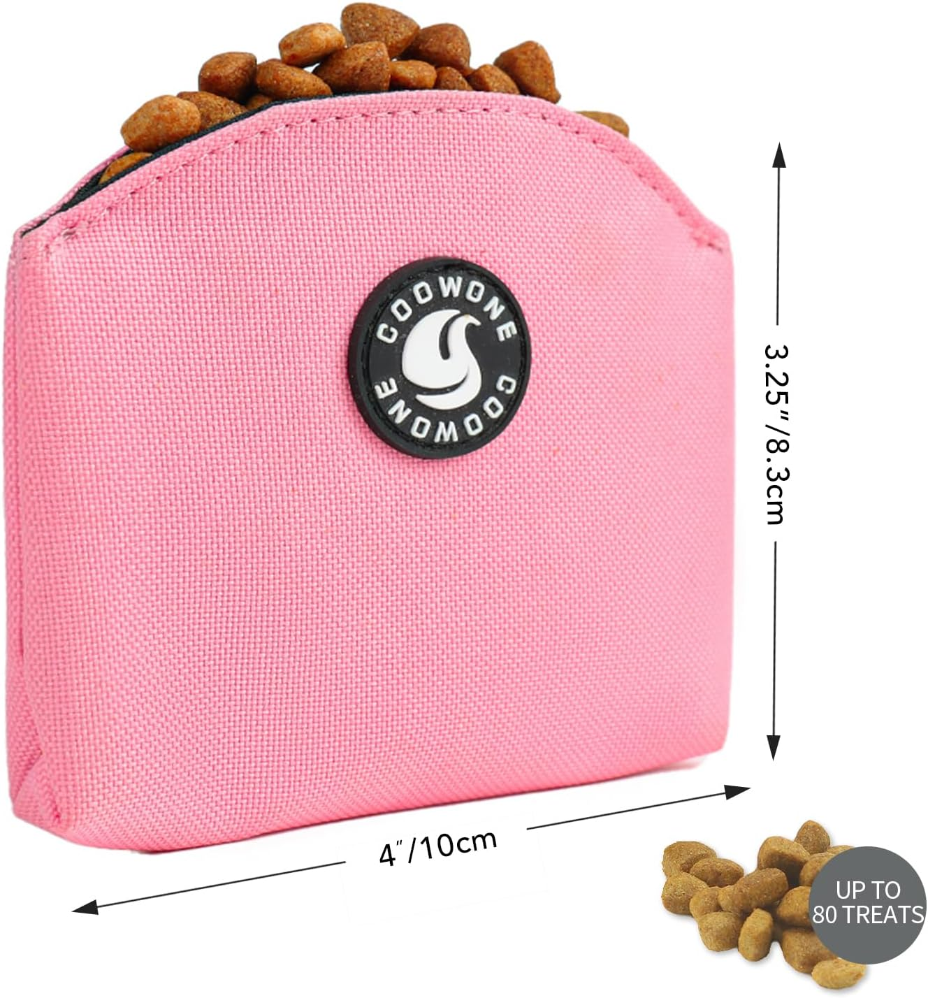 COOWONE Dog Treat Bag with Magnetic Opening - Pink, Small, Minimalist - Blue image number 6