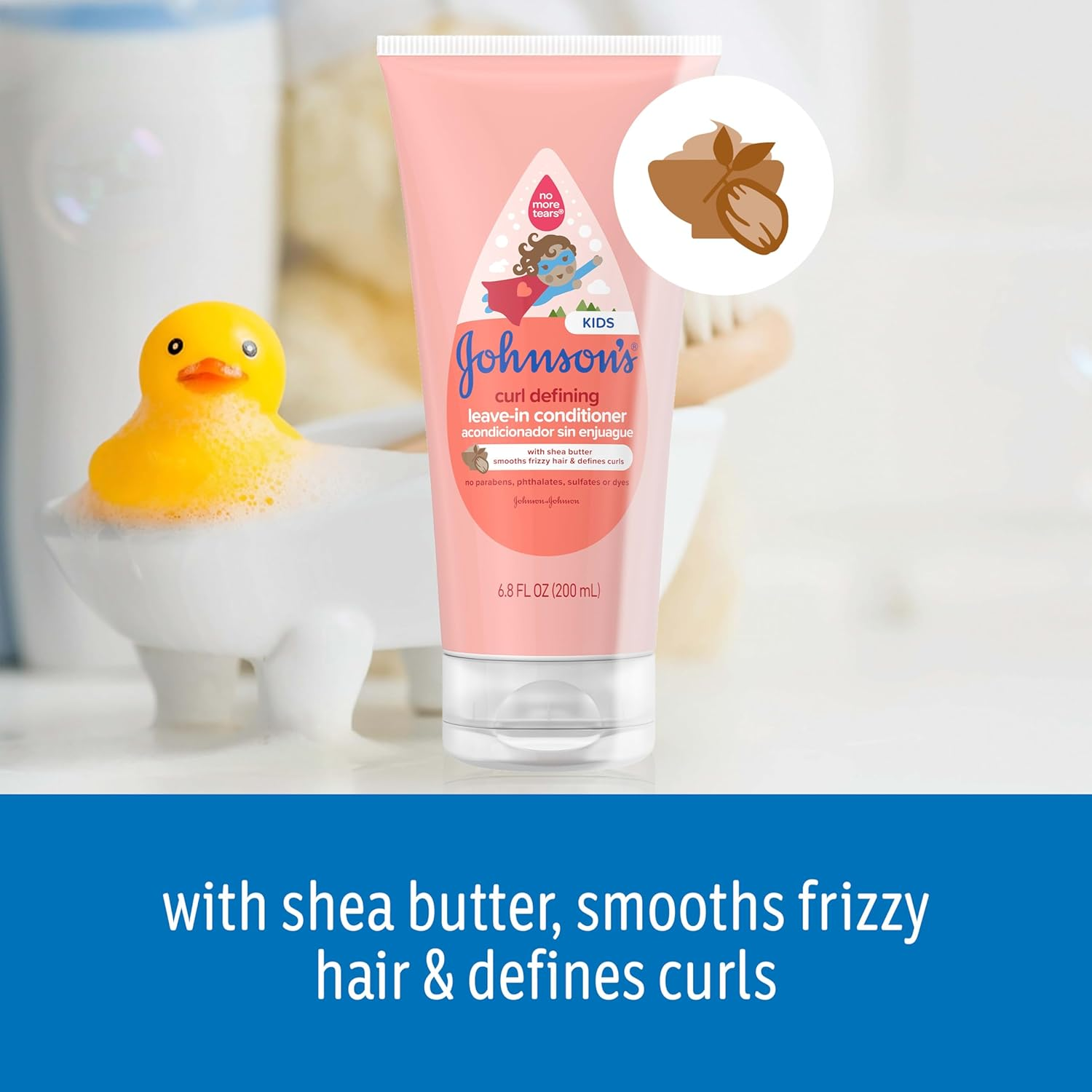 Johnson'S Baby Curl Defining Tear-Free Kids Leave-In Shea Butter Conditioner, 6.8 Fl. Oz. image number 2