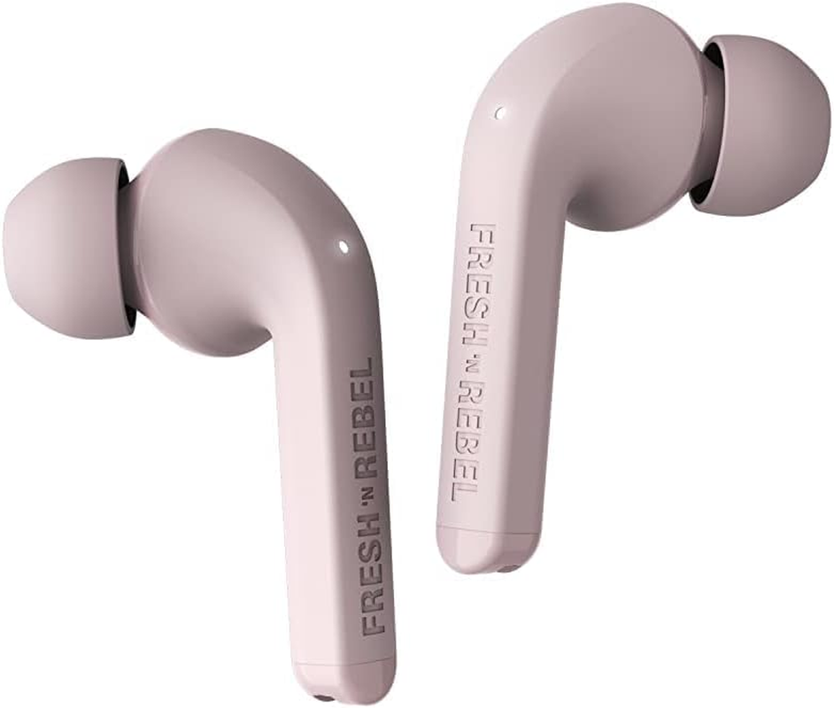 Fresh 'N Rebel True Wireless Earbuds with 24 Hours Playtime, Touch Control and Voice Assistant (Twins 1 Tip, Smokey Pink) image number 2