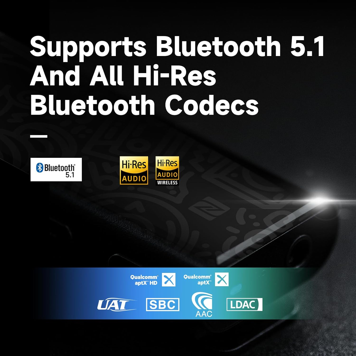 Hiby W3 II Headphone Amp Bluetooth 5.2 Receiver USB DAC for Car Audio/Smartphone/Pc/Laptop - Orange image number 4