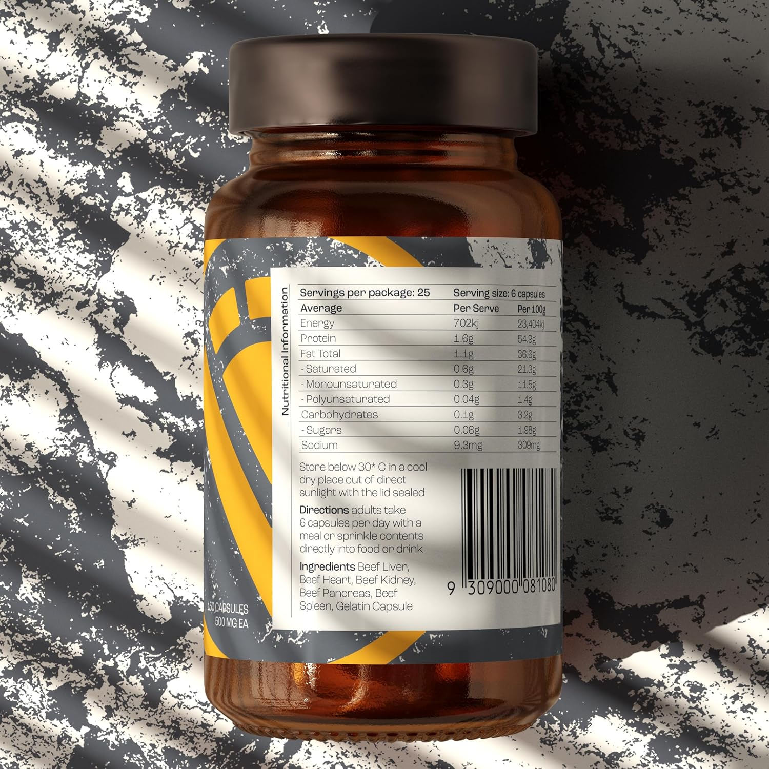 Nature&rsquo;S Multi Beef Organ Blend Capsules - 100% Grass Fed Australian Superfood with Liver, Heart, Kidney, Spleen & Pancreas - Iron, B12, Folate, Vitamin a - 150 Capsules image number 5