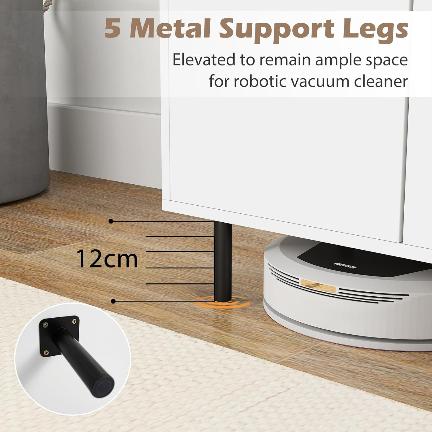 Giantex 106 Cm Sideboard Buffet Cabinet, Modern Kitchen Storage Cabinet W/ 2 Doors & Adjustable Shelves, Anti-Toppling Kit, Coffee Bar Cabinet for Kitchen, Entryway, Dining Room