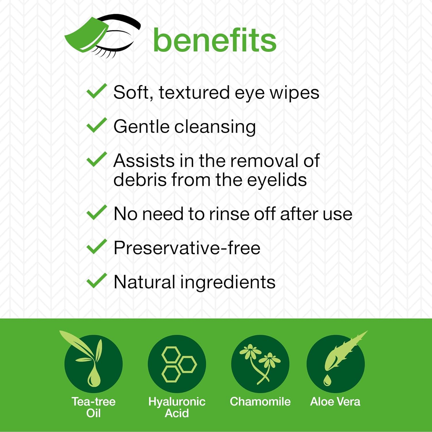 Opti-Soothe Preservative-Free Eyelid Wipes - Moist Towelette for Daily Eyelid Cleaning. Preservative-Free. Soothing, Moisturising, Natural Ingredients image number 6