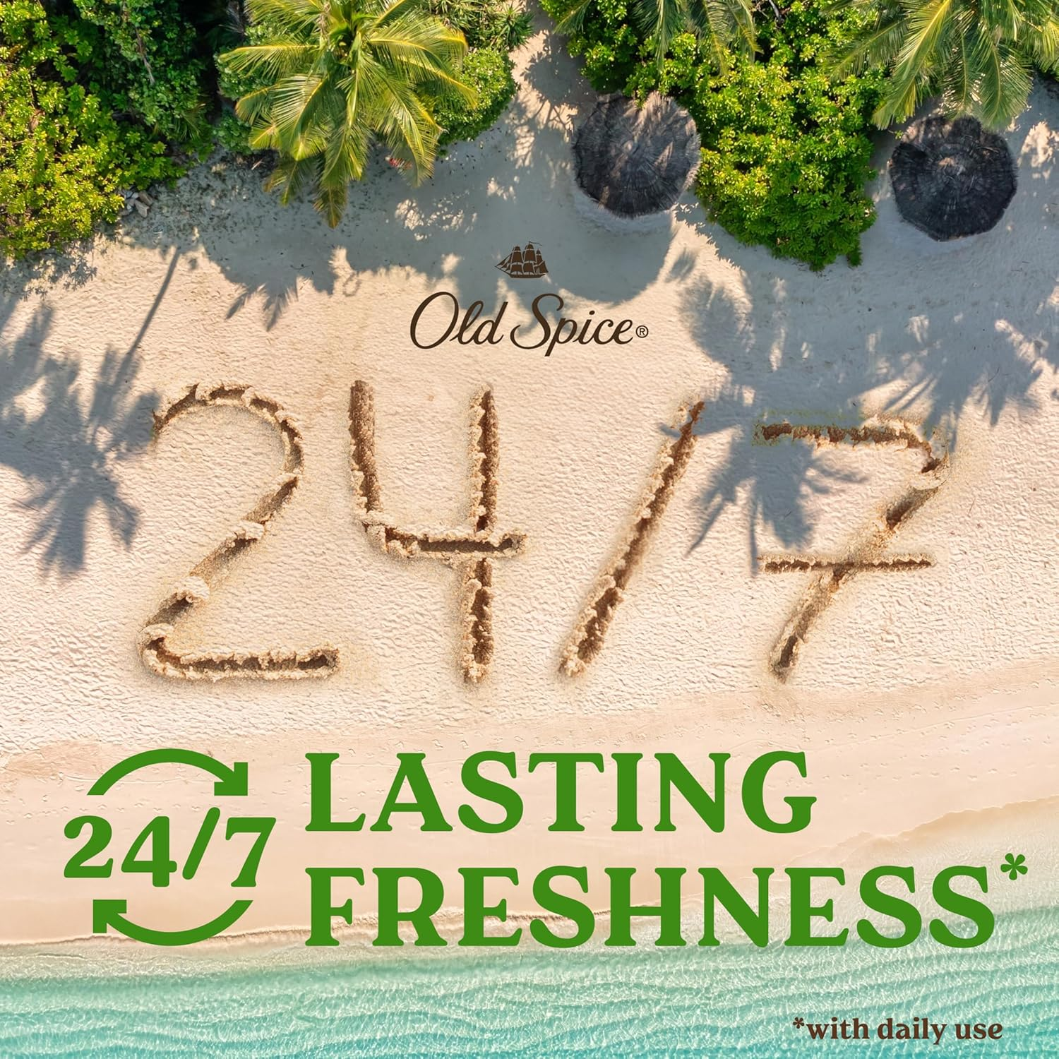 Old Spice Aluminum Free Deodorant for Men, 24/7 Long Lasting Freshness, 24/7 Sweat & Odor Protection, Fiji with Palm Tree Scent Deodorant with Travel-Size Swagger Scent Body Wash, 3 Oz (Pack of 3) image number 3