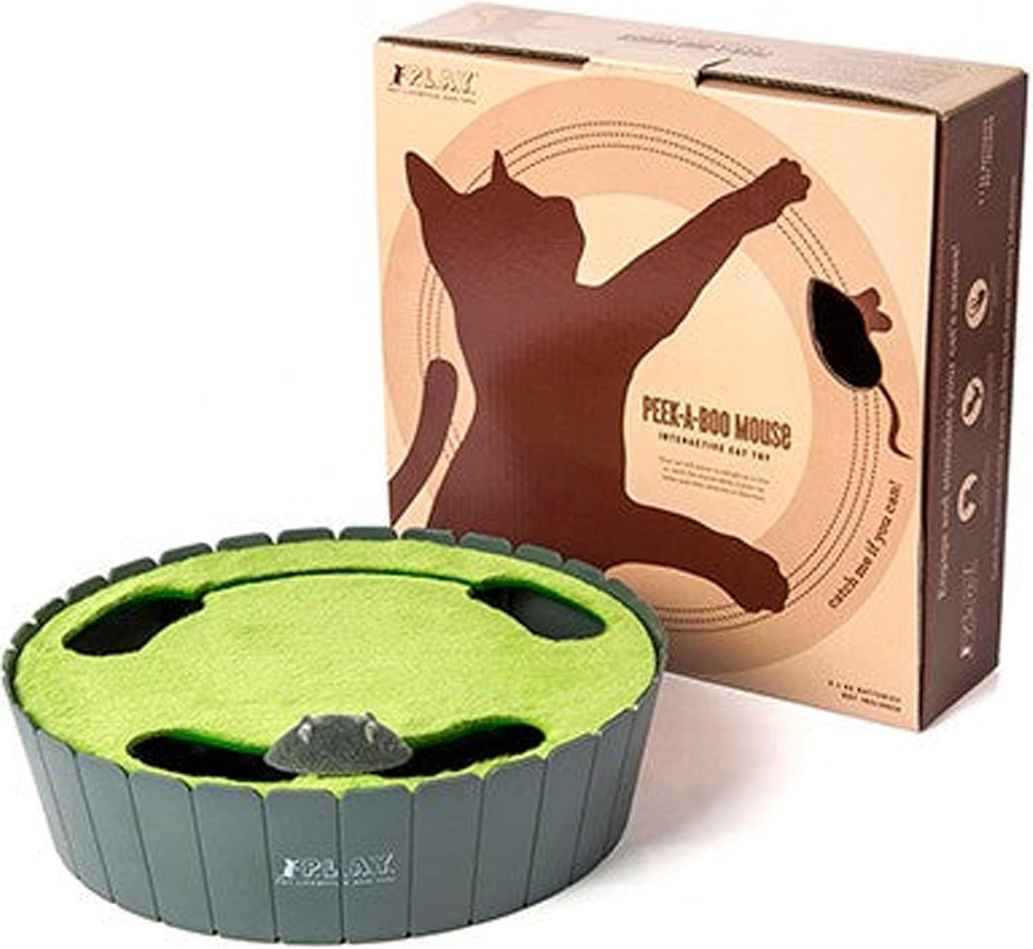 P.L.A.Y. Pet Lifestyle and You Peek-A-Boo Mouse Interactive Cat Toy image number 1