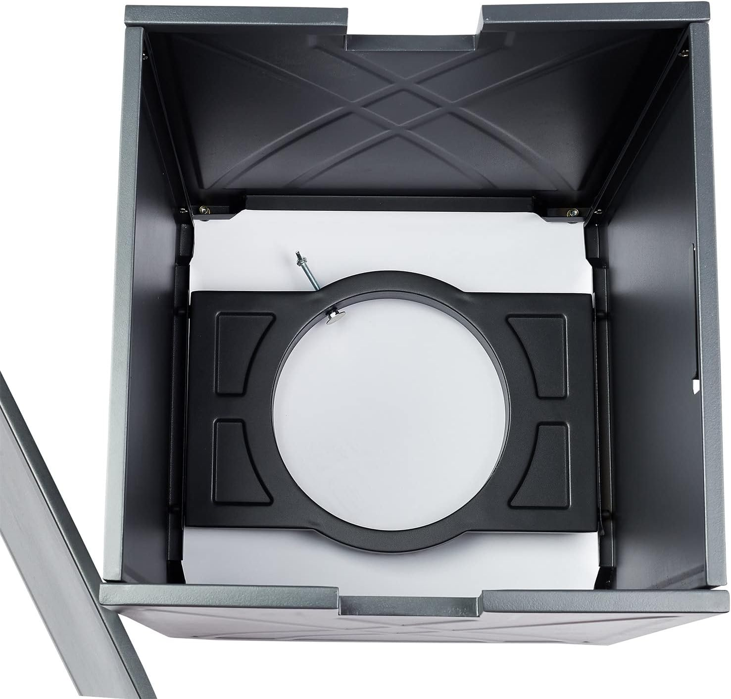 Propane Tank Cover Table, Square Propane Tank Holder Hideaway for 20 Lb Propane Tanks, Gas Tank Storage Side Table - Carbon Gray image number 4