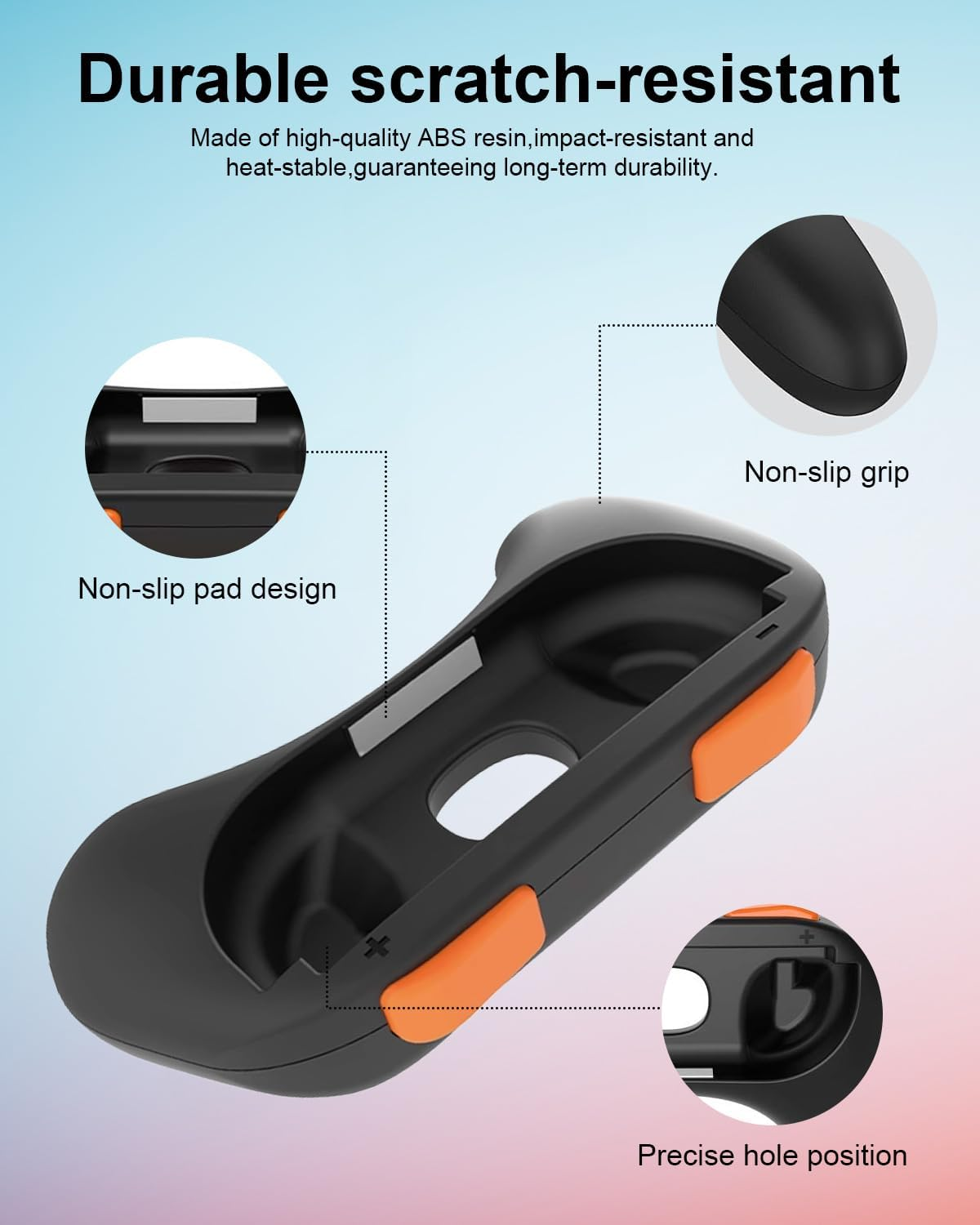 T Tersely Grips for Nintendo Switch 2 Joycon Controller 2 Pack - Game Accessories Joy-Con Handheld Joystick Remote Control Holder Joy Con Kit - Blue&Orange