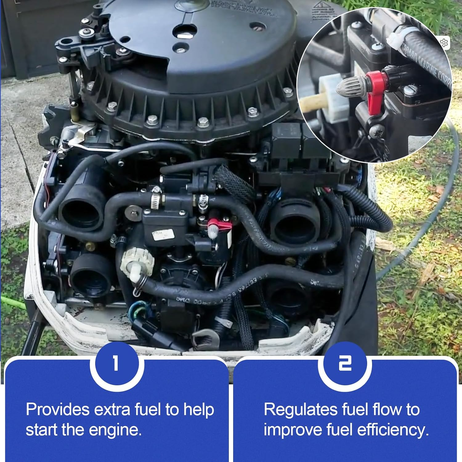 5007356 Fuel Primer Choke Solenoid for OMC Johnson Evinrude Replace# 5007356 5828665 397909 image number 3