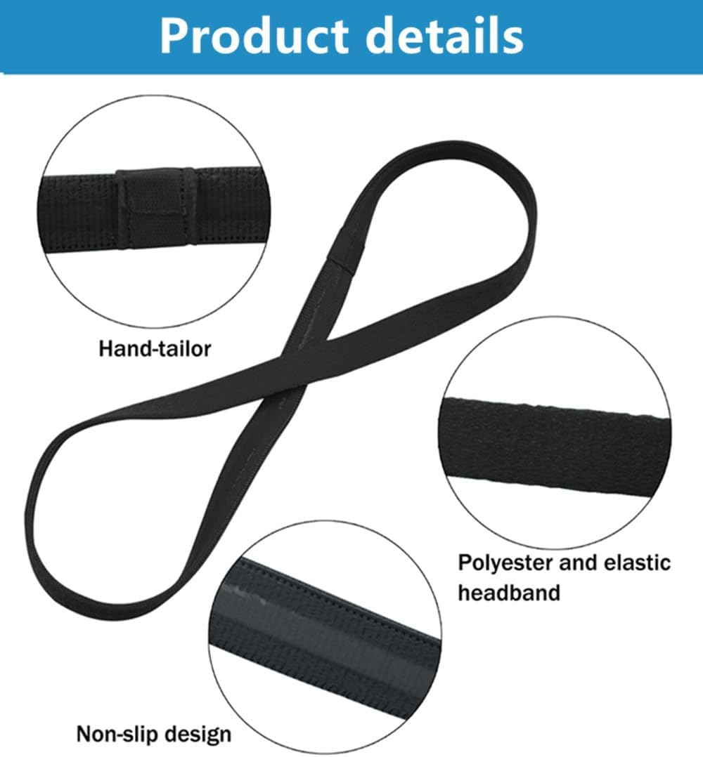 4 Pcs Elastic Thin Headbands for Women Thin Non-Slip Elastic Sport Headbands Skinny Headbands Workout Grip for Men Women Football Basketball Soccer Tennis Yoga image number 4