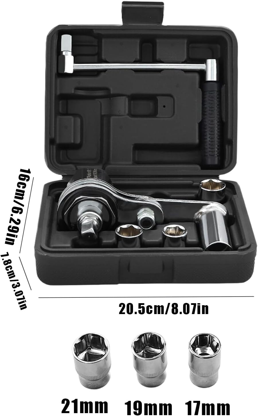 Zqkimzi Torque Multiplier, Labor Saving Wrench Tool, Heavy Duty Lug Nut Remover with Socket, Compact Tire Repair Kit, Automotive Wheel Maintenance Equipment for Car, 20.5X16.0X7.8Cm image number 5