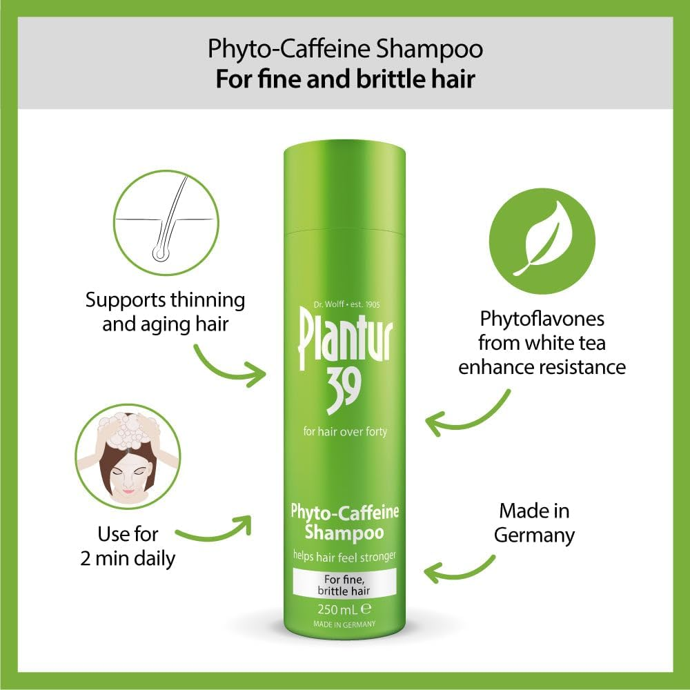 Plantur 39 Phyto-Caffeine Shampoo for Fine and Brittle Hair 250Ml | Supports Hair Growth | Women Hair Care Made in Germany image number 2