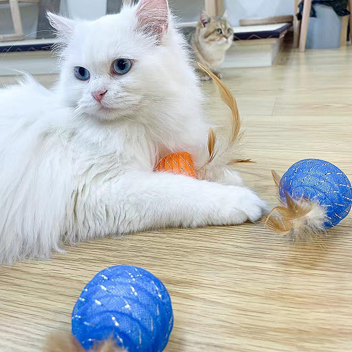 Hyzaphix Cat Christmas Advent Calendar 2024, 24 Day Christmas Countdown Calendar with Assorted Cat Toys for Kitten Cat, Cat Toys Kitten Toys Assortments (Cat) image number 2