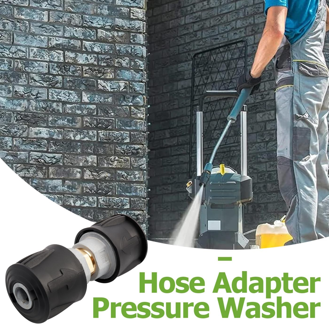 High Pressure Quick-Fitting Replacement for Gun and Power Washer, Quick Coupling Hoses Pressure Washer Hose Connector Adapter for Karcher, M22 14Mm Female Fitting image number 5