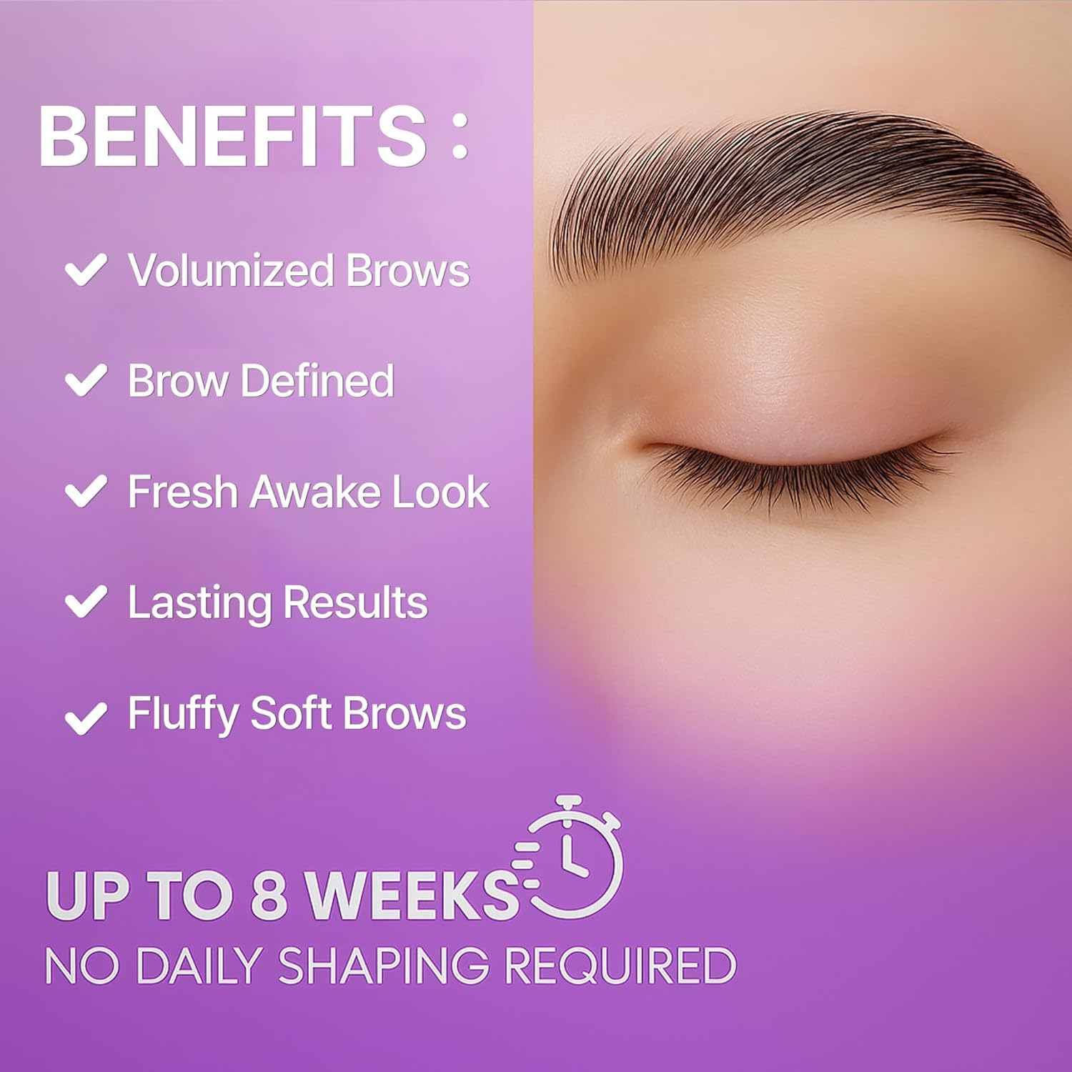 CLIONE PRIME at Home Brow Lamination Kit - DIY Eyebrow Lamination Kit Professional Eye Brow Perm Instant DIY Eyebrow Lift for Fuller Thicker Brows Lasts for Upto 8 Weeks image number 6