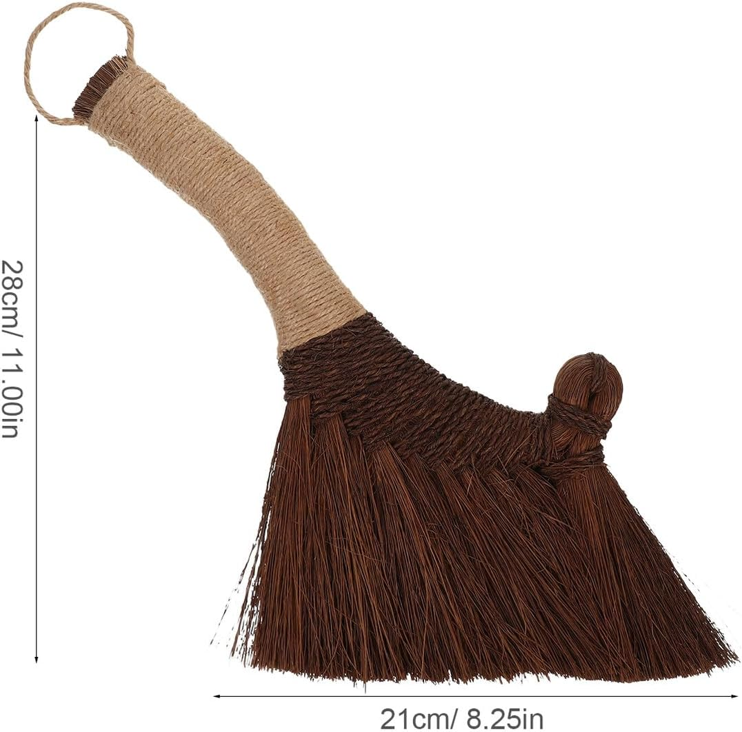 BESPORTBLE Vietnamese Natural Whisk Hand Broom Soft Straw Sweeping Broom Compact Short Handle Desk Mini Dust Mop for Household Kitchen Cleaning image number 6