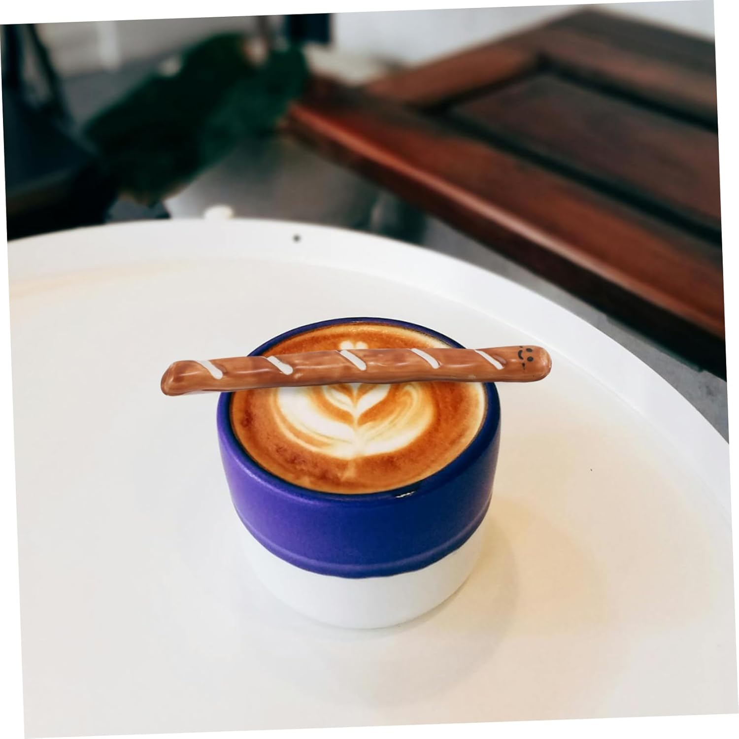 TIDTALEO Ceramic Baguette Stirrer for Espresso and Tea Creative Reusable Drink Mixer for Home Coffee Bar and Office Beverage Stirring image number 1