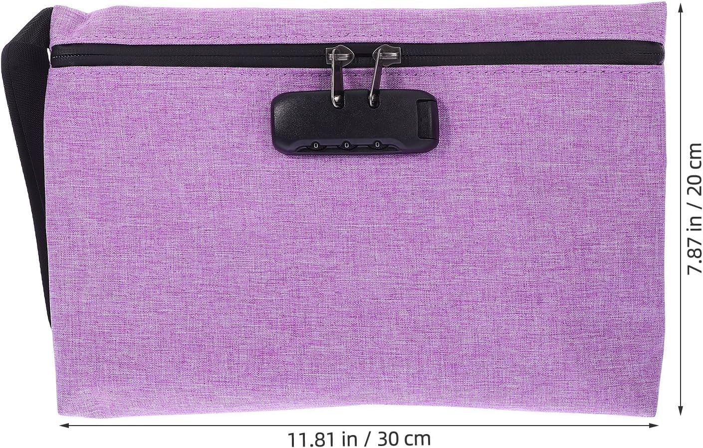 ELAYARD Combination Lock Cash Wallet Waterproof Zippered Bag for Business Travel Document and Jewelry Storage image number 5