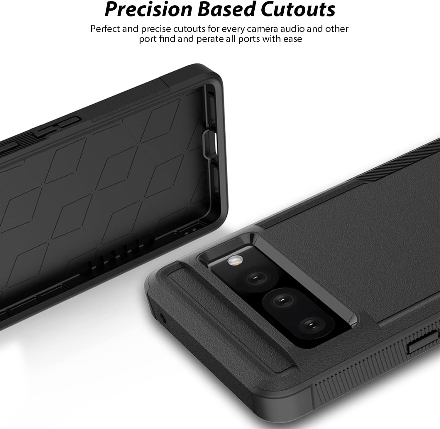 ZUSLAB Rugged Case for Pixel 7 Pro Rugged Defender Protective Heavy Duty Shockproof Dustproof Cover for Google (2022) - Black image number 1